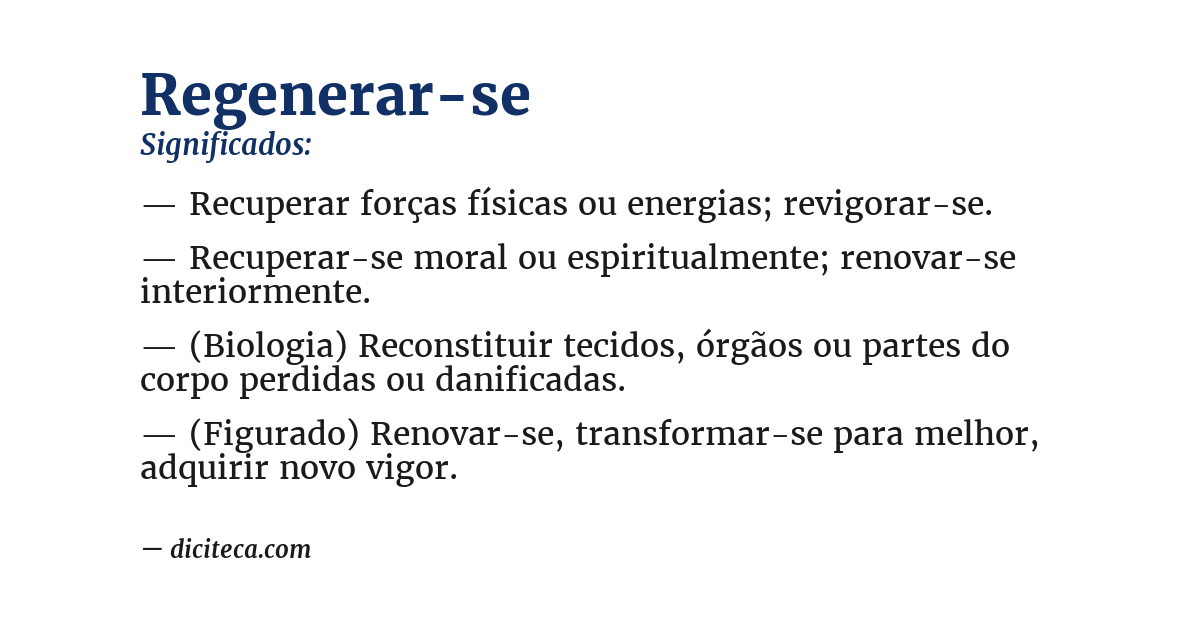 Significado de regenerar-se