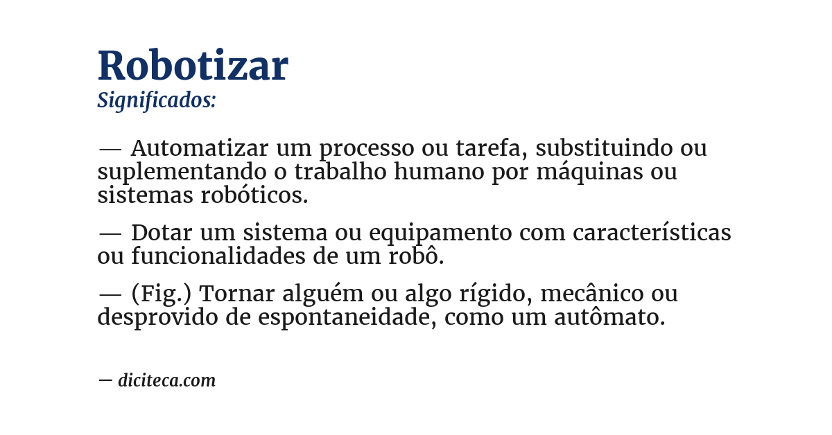 Significado de robotizar