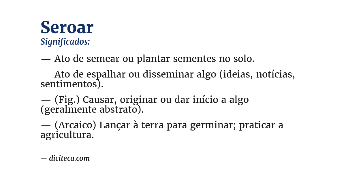 Significado de seroar