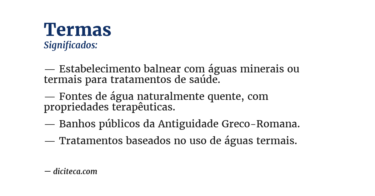 Significado de termas