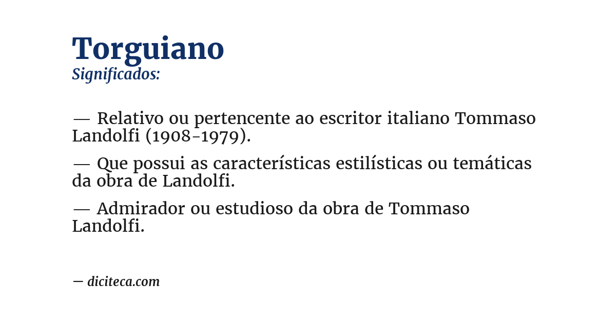 Significado de torguiano