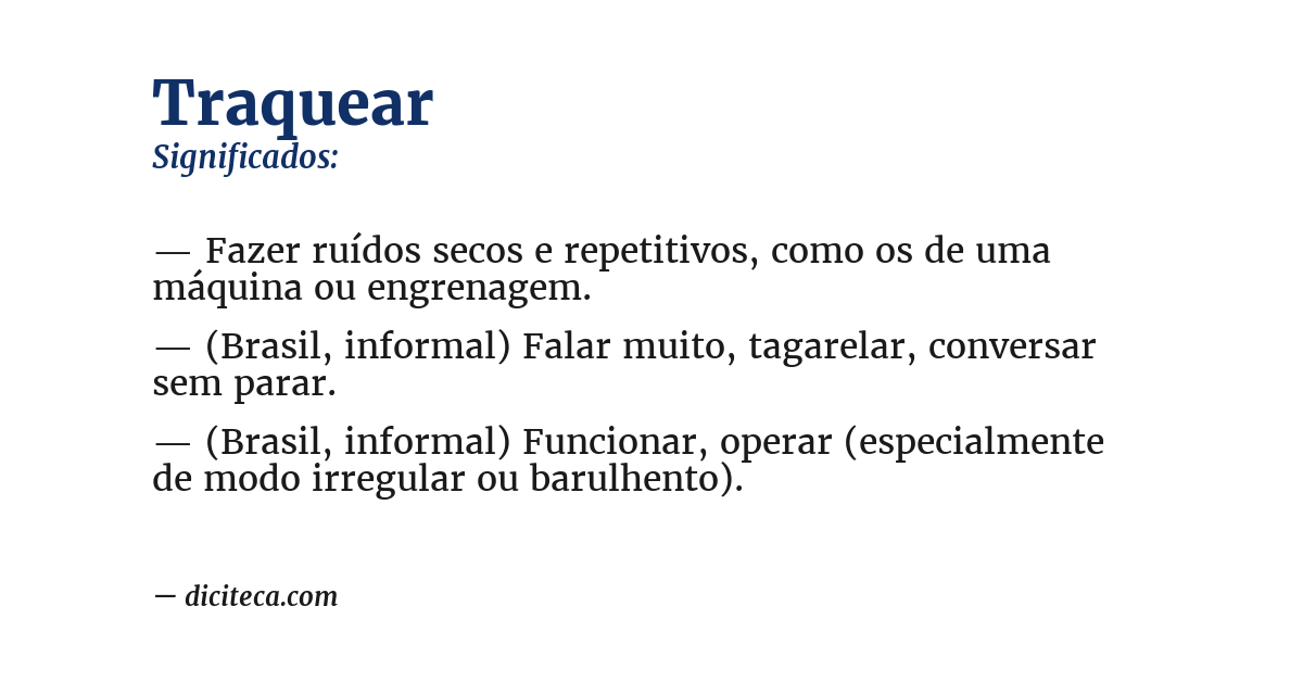 Significado de traquear
