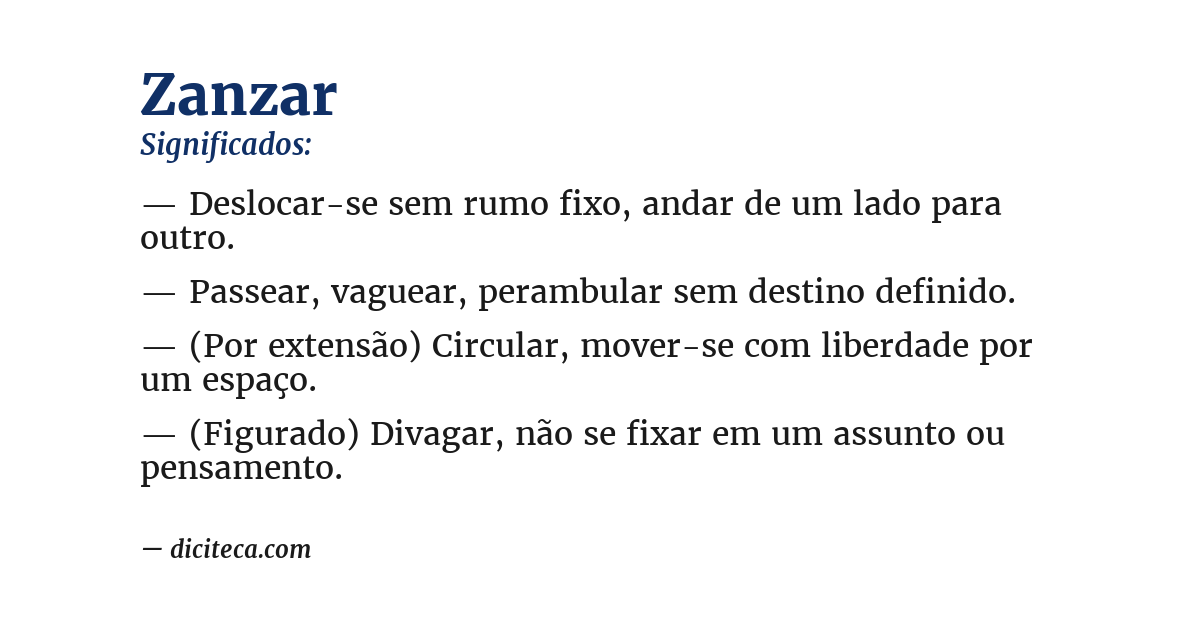 Significado de zanzar
