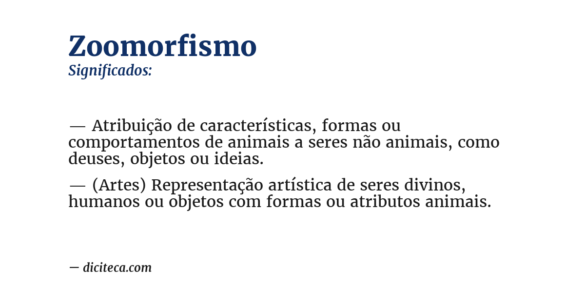 Significado de zoomorfismo
