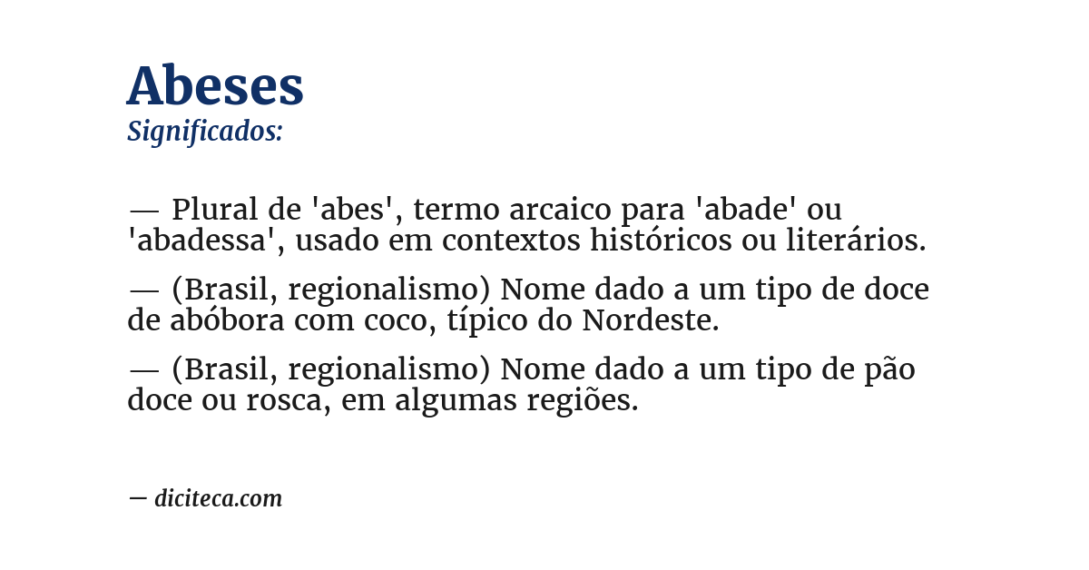 Significado de abeses
