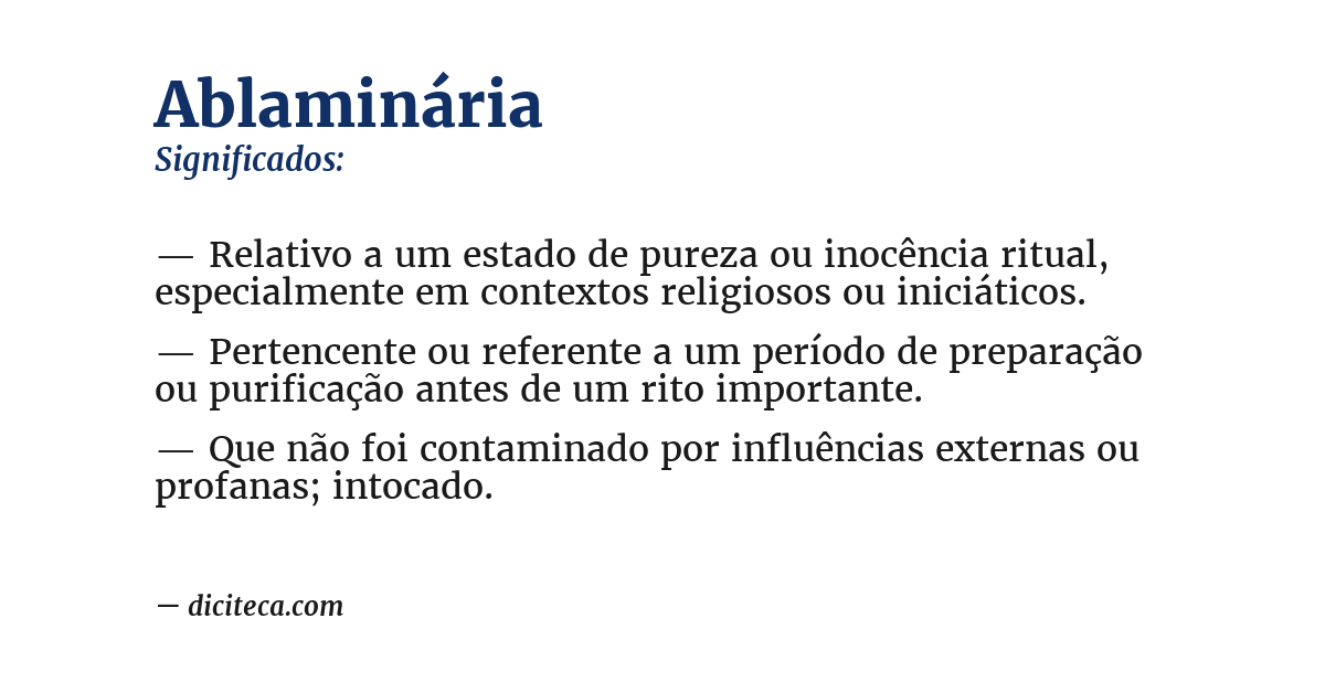 Significado de ablaminária