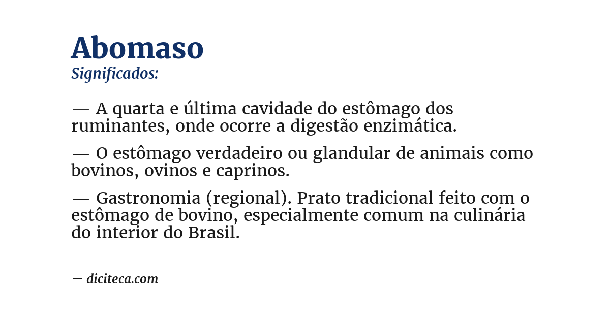 Significado de abomaso
