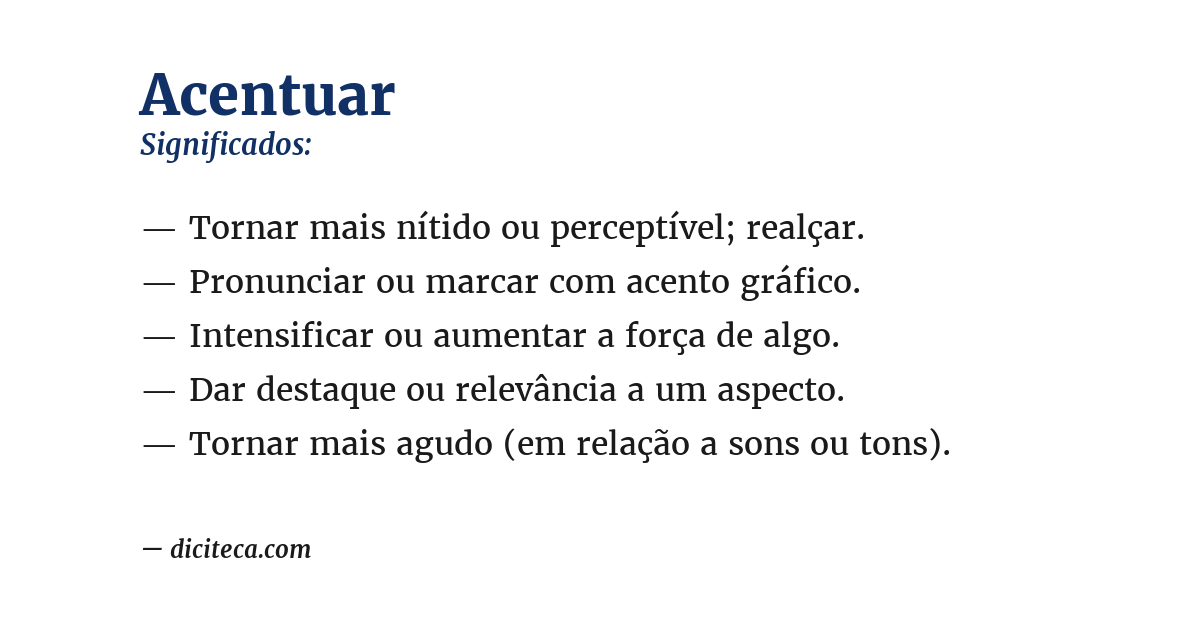 Significado de acentuar