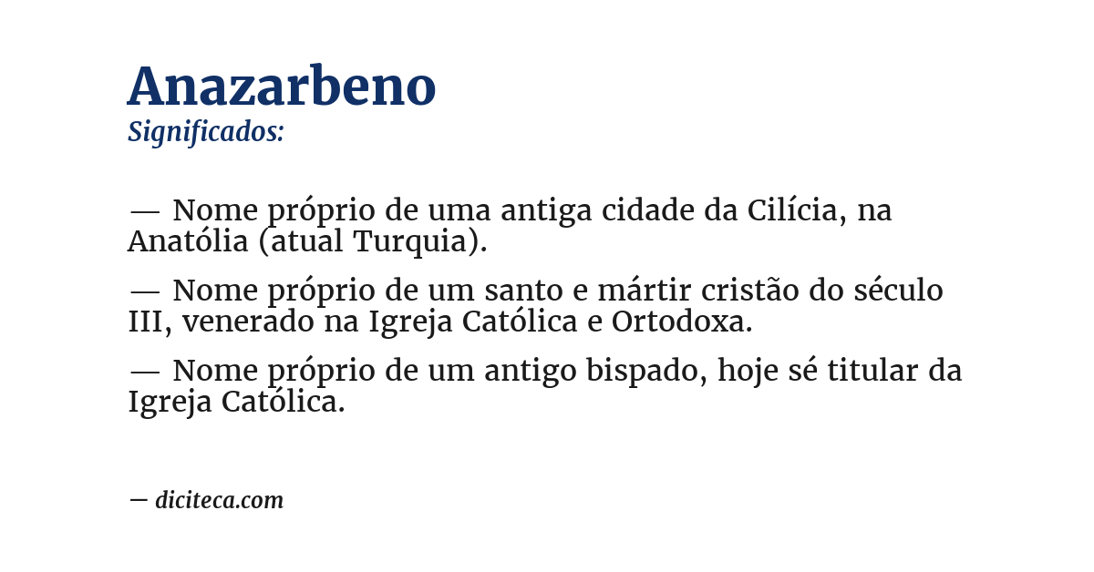 Significado de anazarbeno
