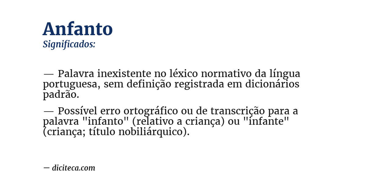 Significado de anfanto