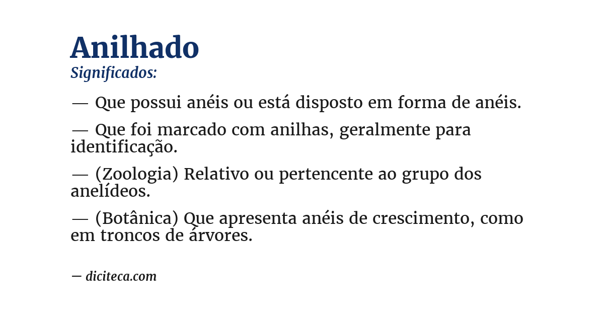 Significado de anilhado