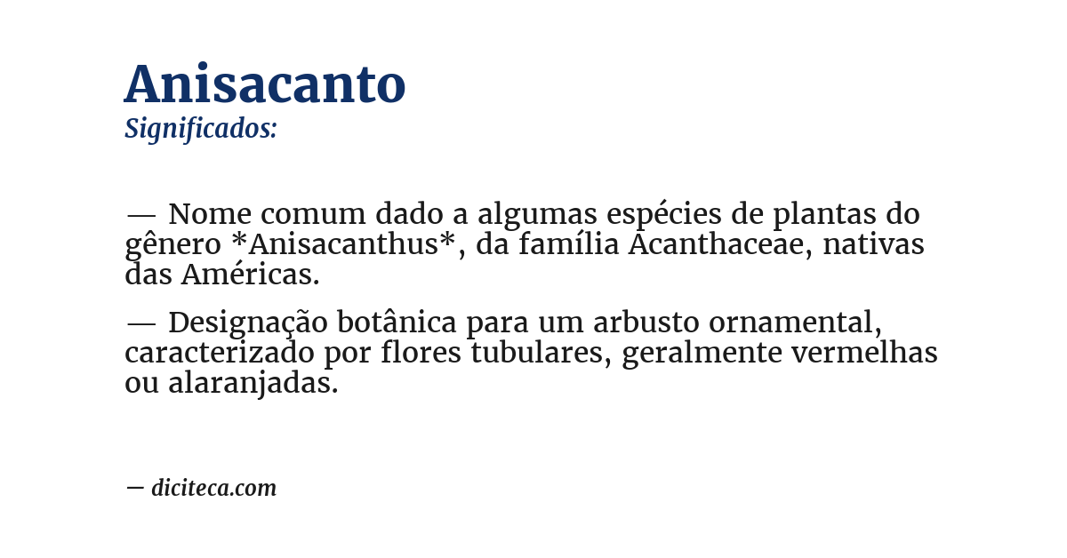 Significado de anisacanto