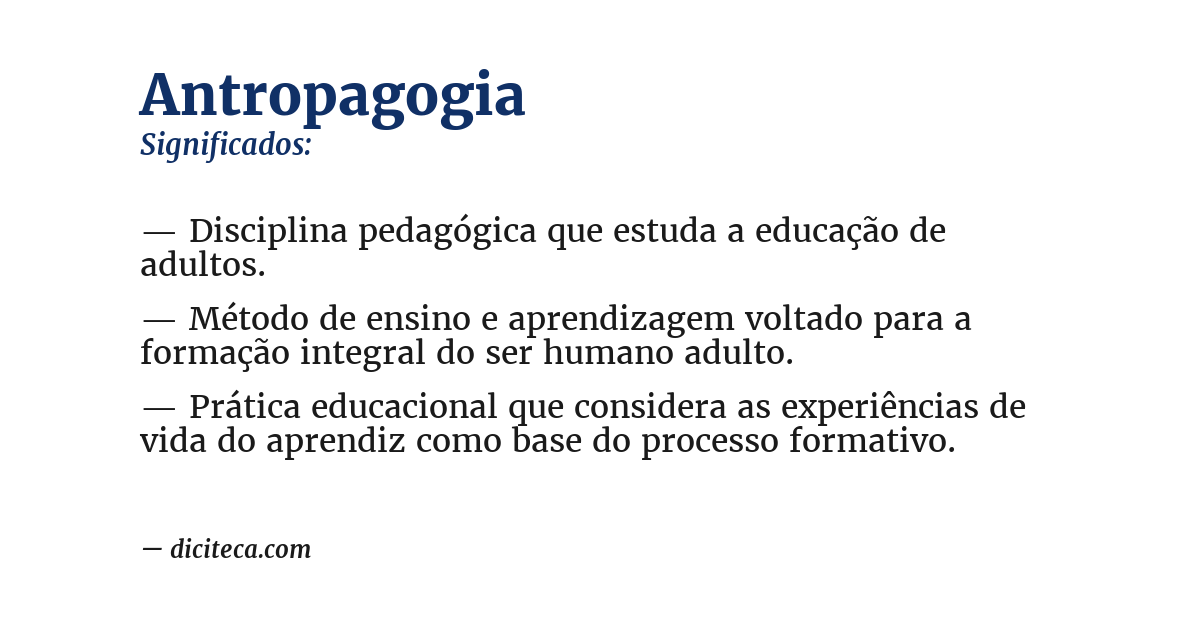 Significado de antropagogia