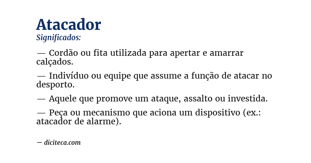 Significado de atacador