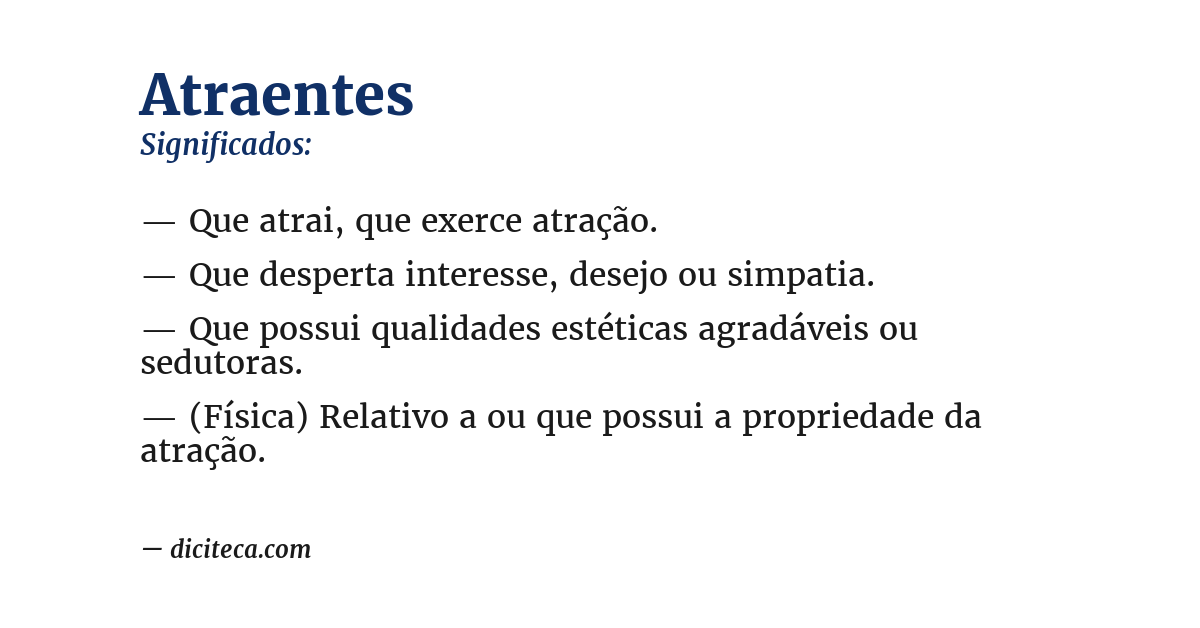 Significado de atraentes