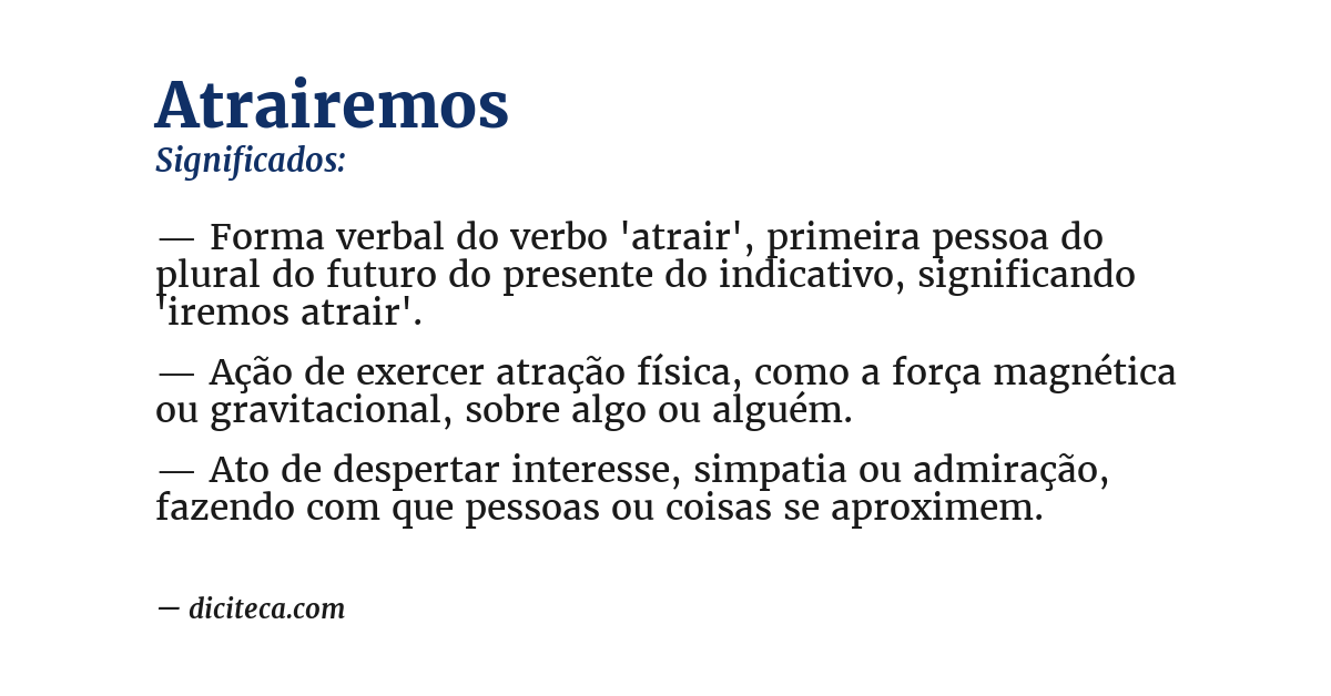 Significado de atrairemos