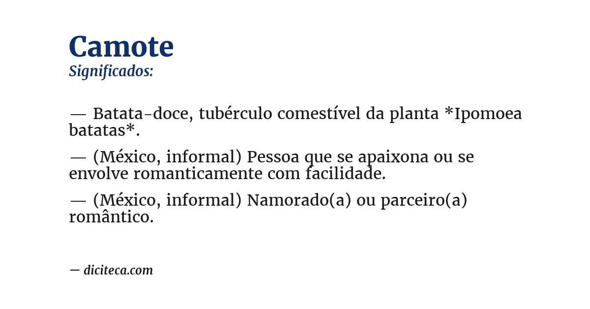 Significado de camote