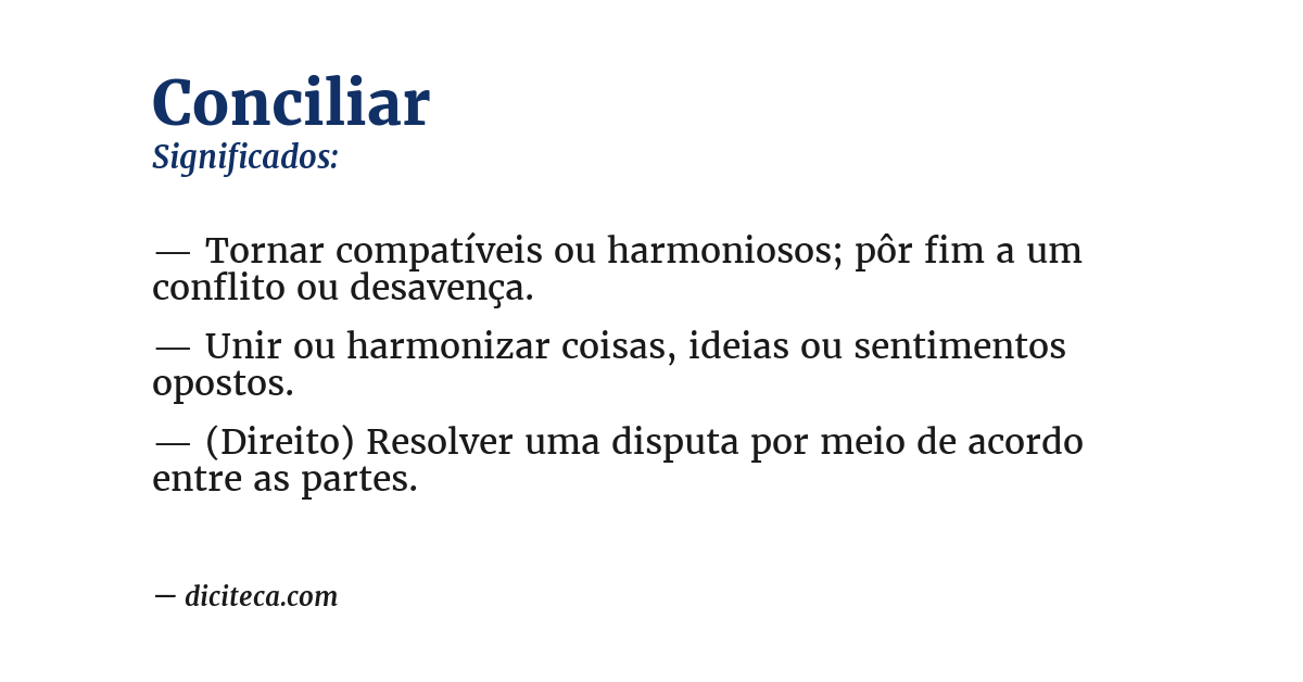 Significado de conciliar