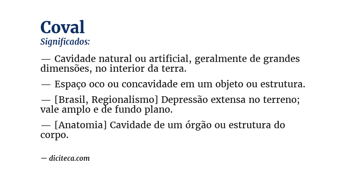 Significado de coval