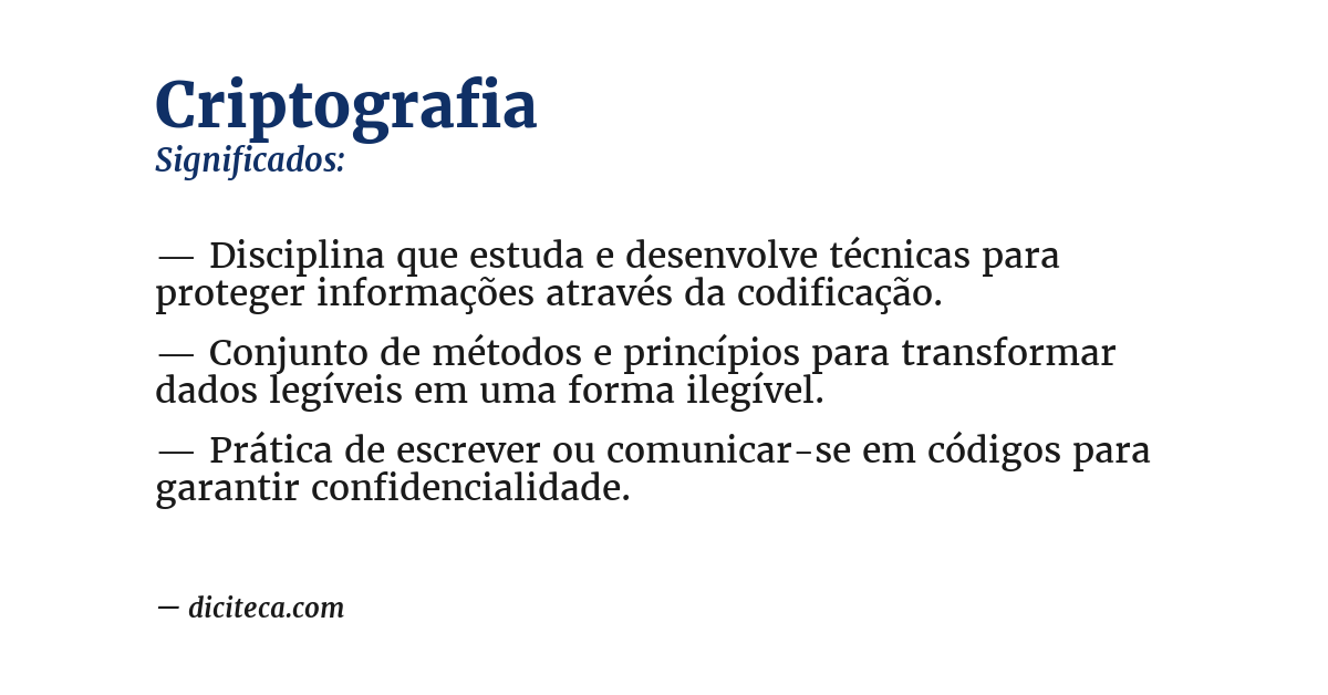 Significado de criptografia