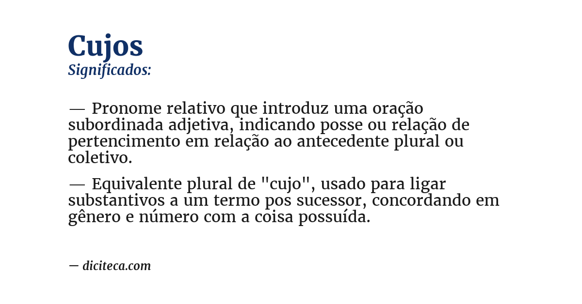 Significado de cujos