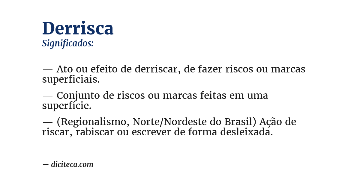 Significado de derrisca
