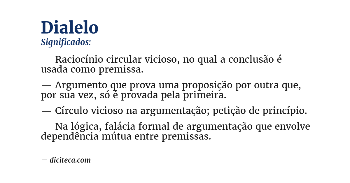 Significado de dialelo