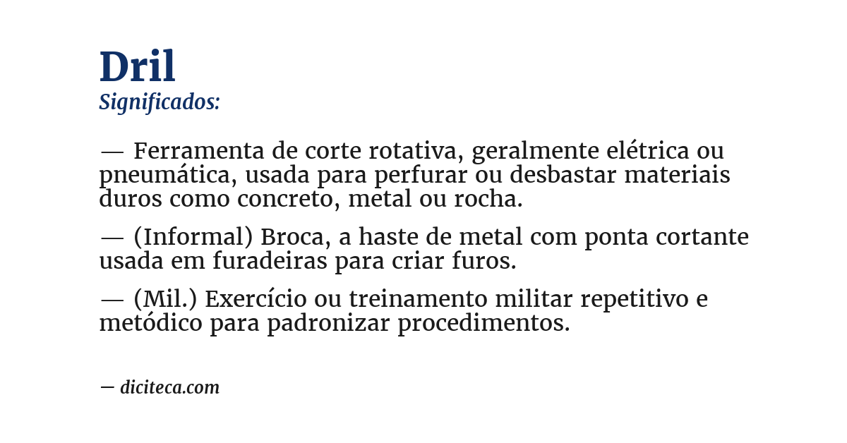 Significado de dril