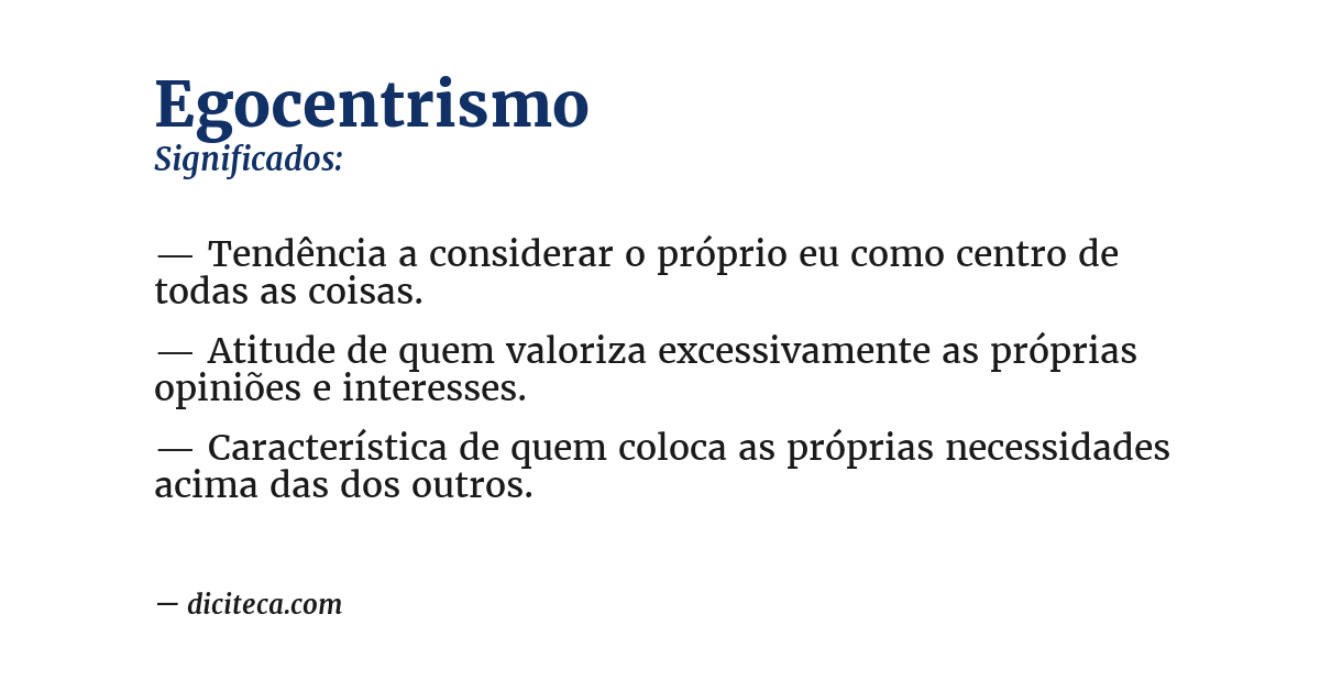 Significado de egocentrismo