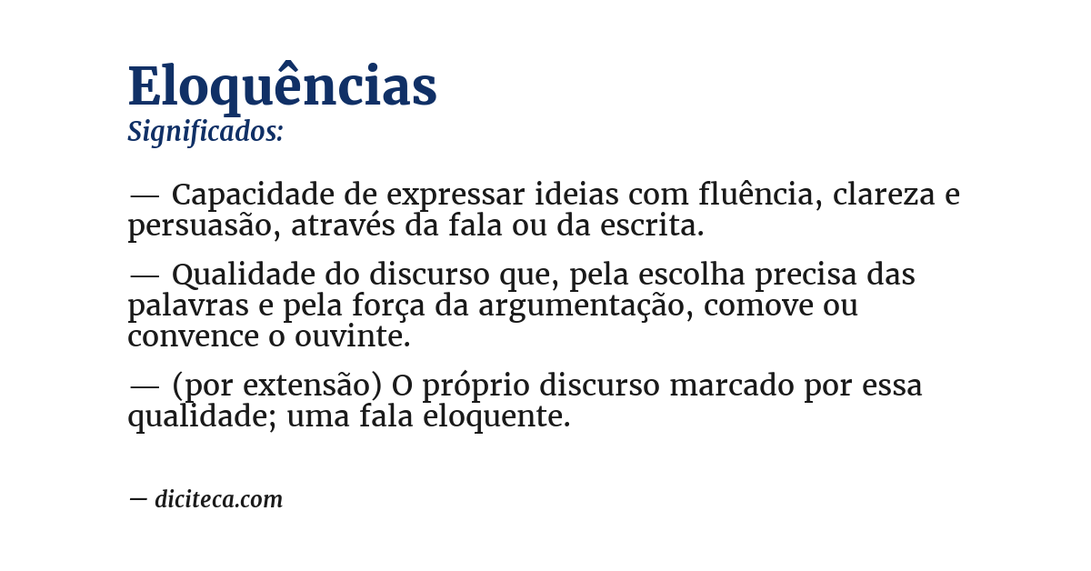 Significado de eloquências