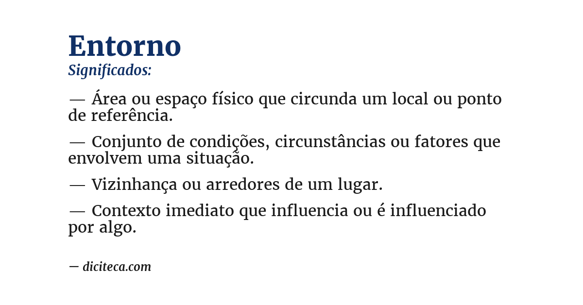 Significado de entorno