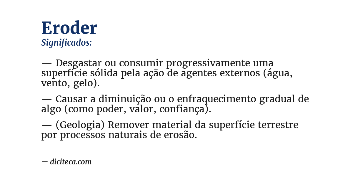 Significado de eroder