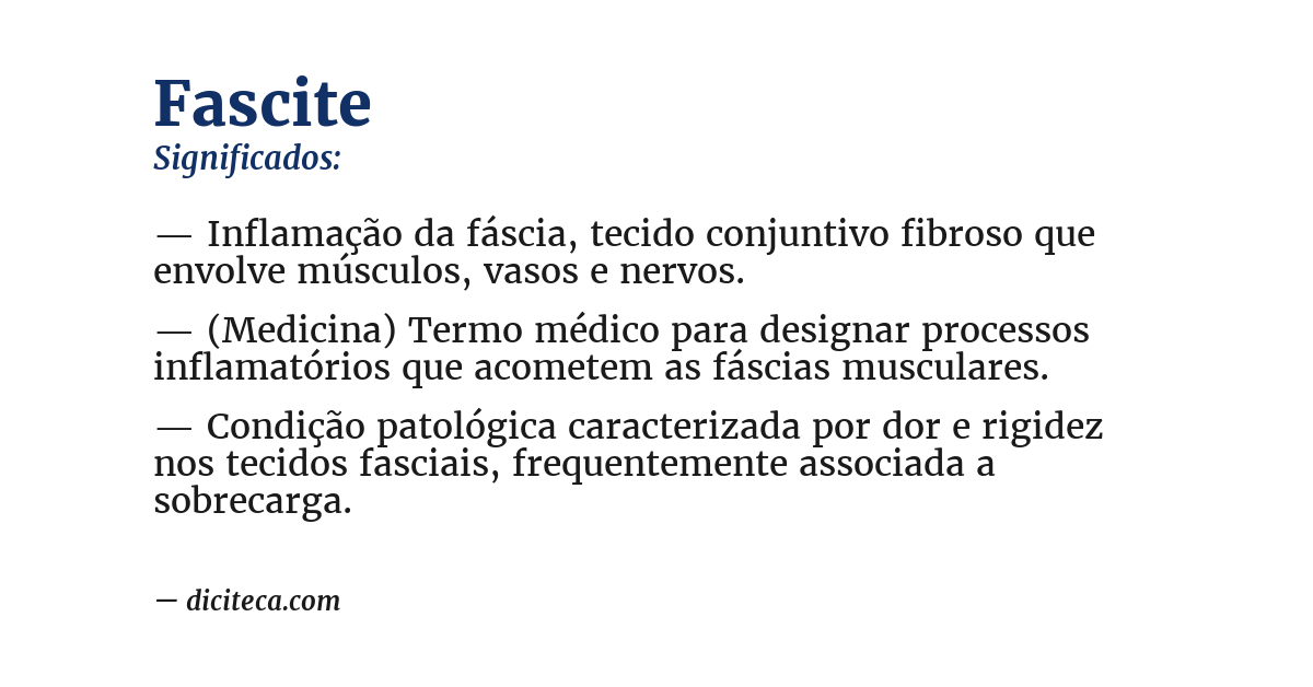 Significado de fascite