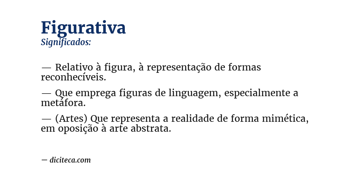 Significado de figurativa
