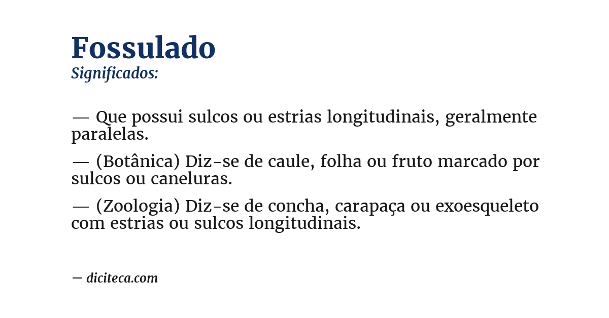 Significado de fossulado