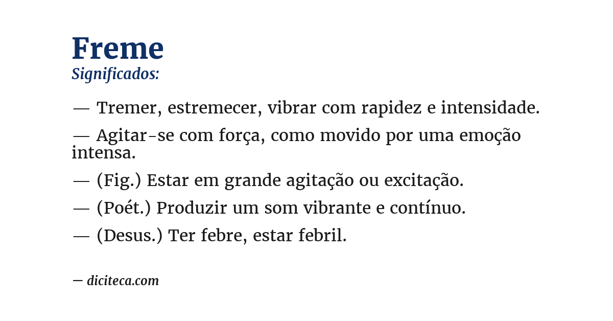 Significado de freme