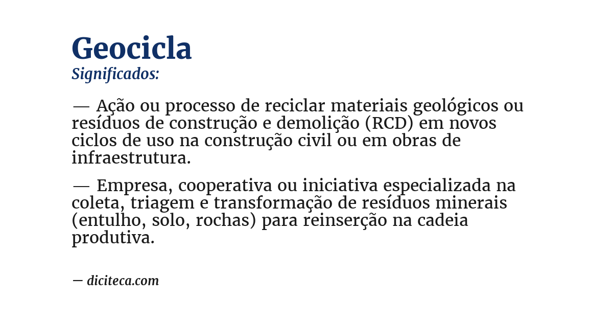 Significado de geocicla