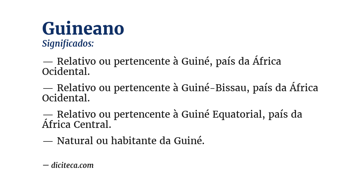 Significado de guineano