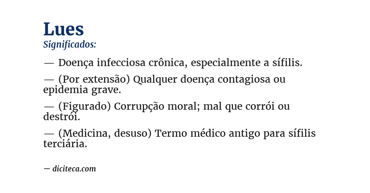 Significado de lues