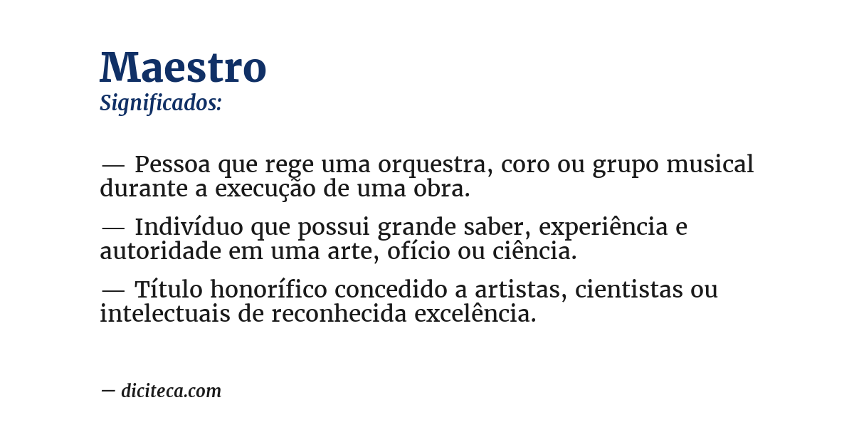 Significado de maestro