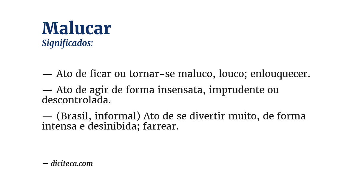 Significado de malucar