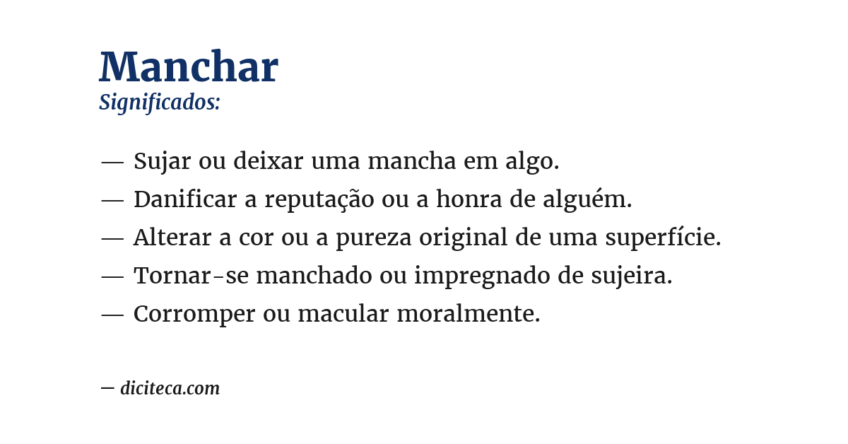 Significado de manchar