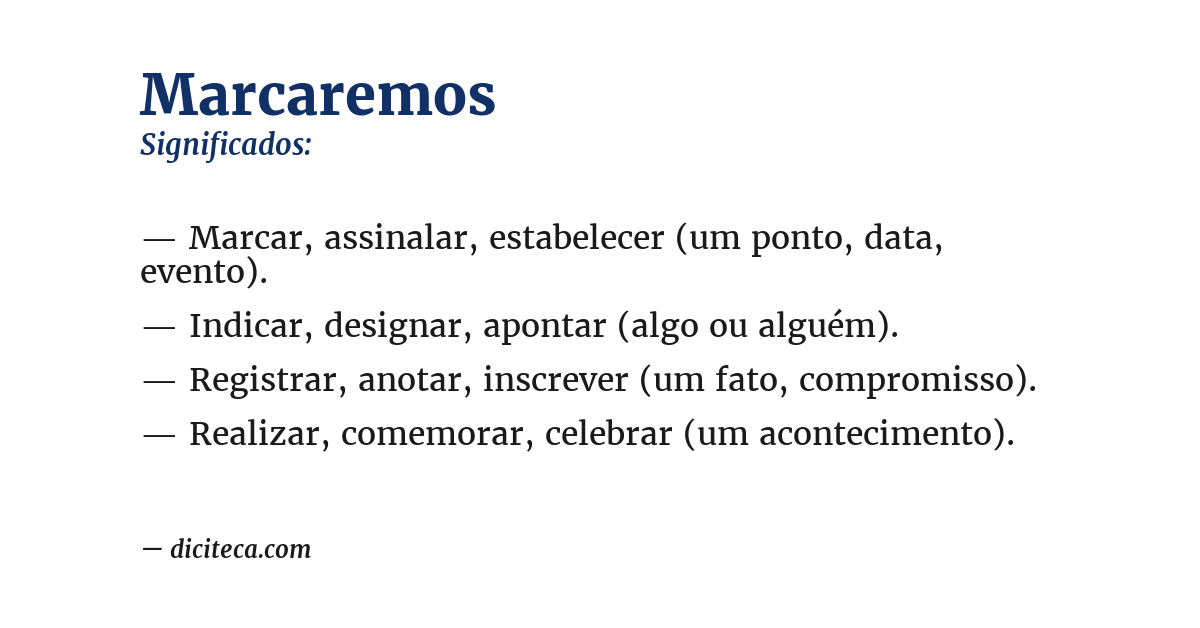 Significado de marcaremos