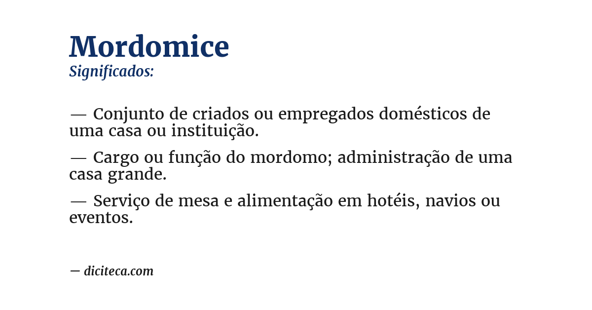 Significado de mordomice