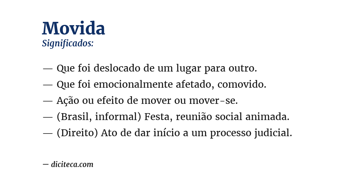 Significado de movida
