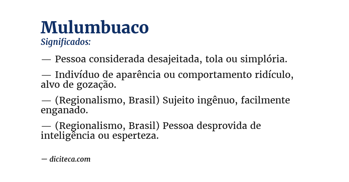 Significado de mulumbuaco