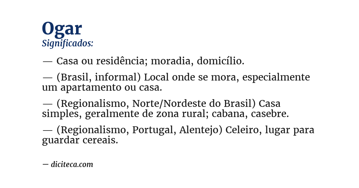 Significado de ogar