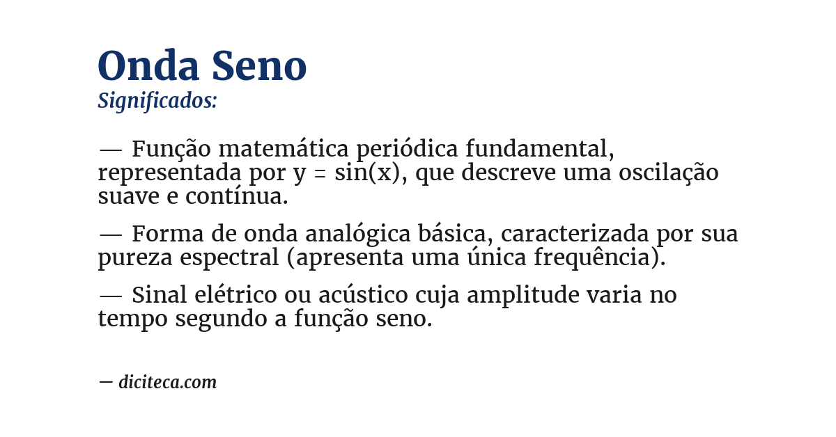 Significado de onda seno