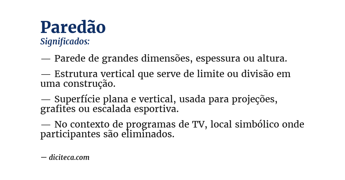 Significado de paredão