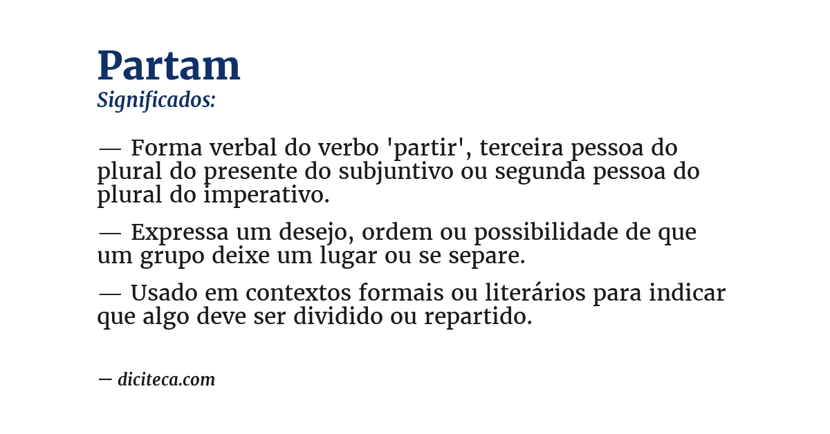 Significado de partam